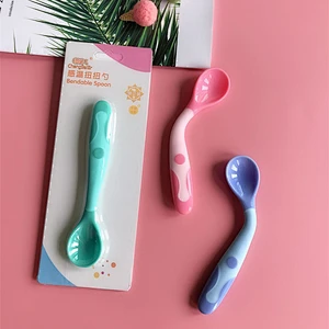 baby  love spoon  toy Sensible temperature twist spoon 3 color available package
