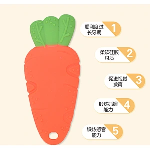 BPA FREE silicone training toy baby vegetable teether