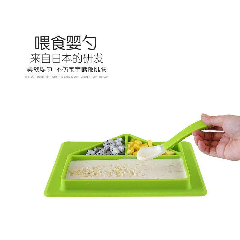 custom Portable suction   cartoon house Shaped Silicone Plates  Food Supplement Tableware Baby Cartoon plate