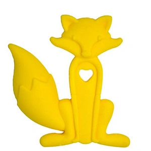 factory custom  food grade  silicone baby animal fox  teether  best price