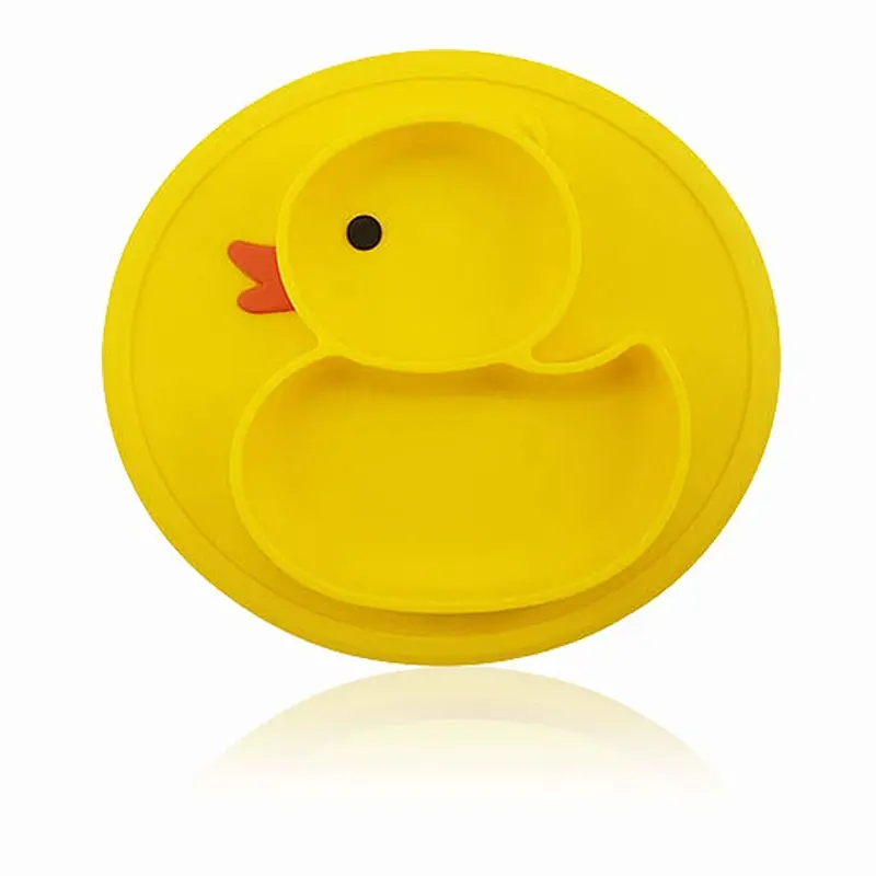 custom design food grade silicone tray duck egg tray baby food tray with lid