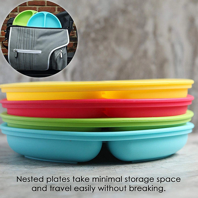 food grade  silicone serving baby  travel tray custom factory