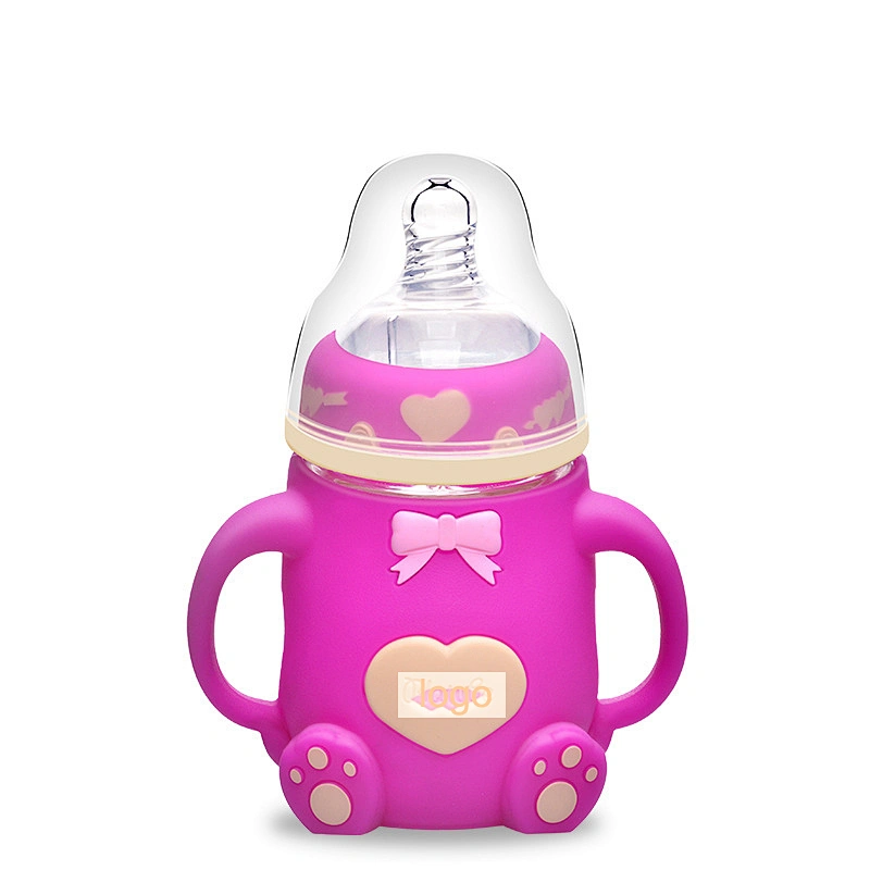 160ml bear design glass milk bottle stock bulk