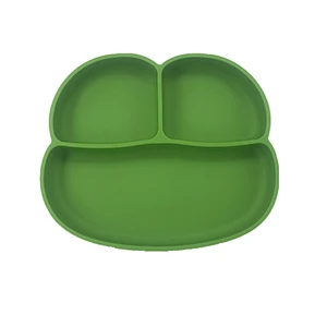 custom Cute  baby silicone placemat food plate divided  Feeding Suction Plate Silicone Mat Kids Table  Tray Bowl
