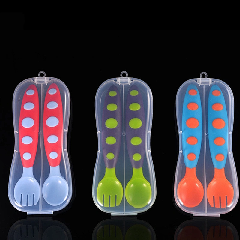 factory custom  kids travel pp material  spoon and fork set color