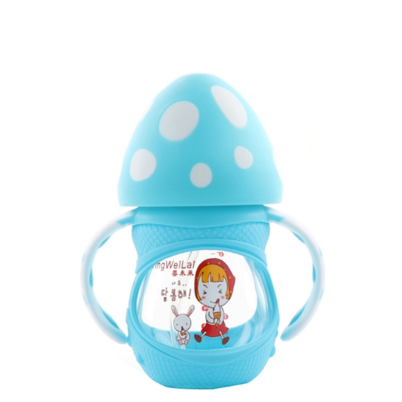 wholesale latest design baby glass feeding  bottles silicone custom