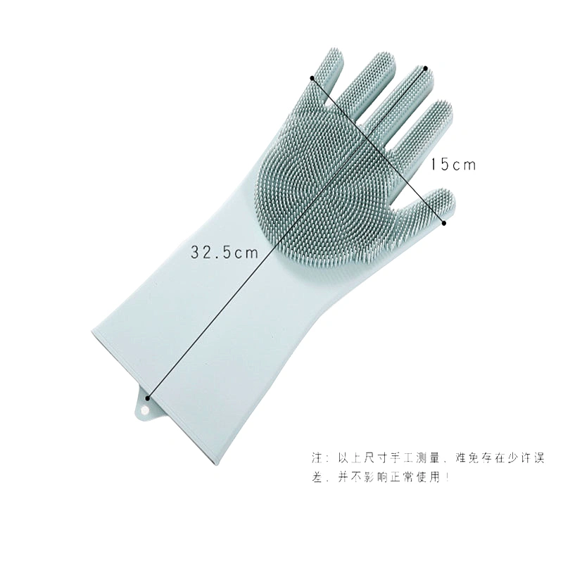 Eco friendly antiskid wear resistant silica gel kitchen washing gloves for cook or kitchen
