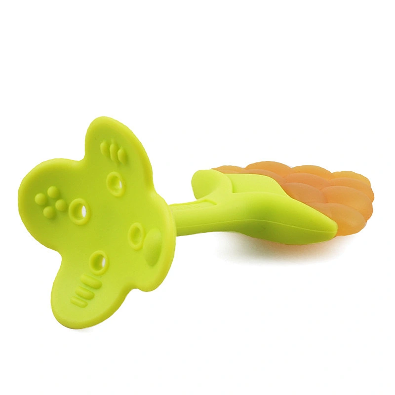 chews toy  baby teether   food grade silicone  toy fruit babi teether