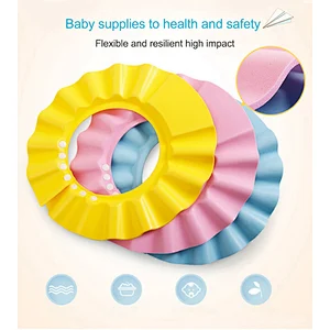foldable  Custom waterproof silicone bath shower hair cap for baby