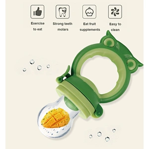 Eco-friendly washable Anti-bacterial Soother Silicone Teether Bite Bag