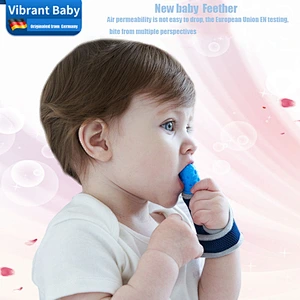 newest design colorful   food grade  silicone baby finger glove teether