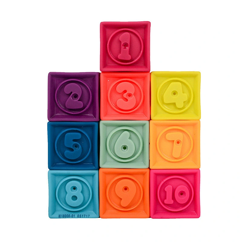 custom  Educational children BB Sounds  puzzle large  silicone blocks toy