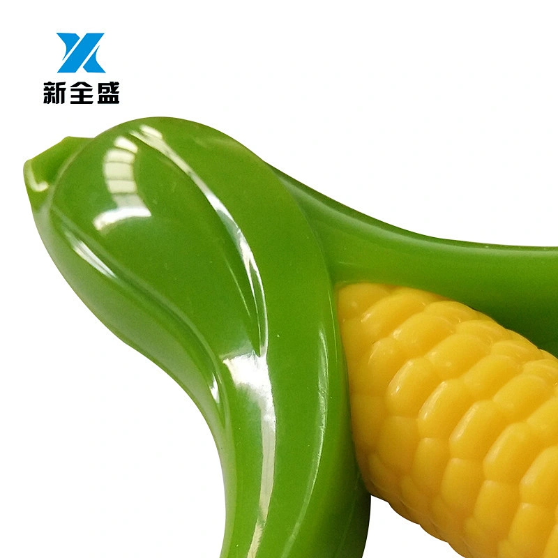 Simulation easy clean Safety corn shaped silicone baby teether