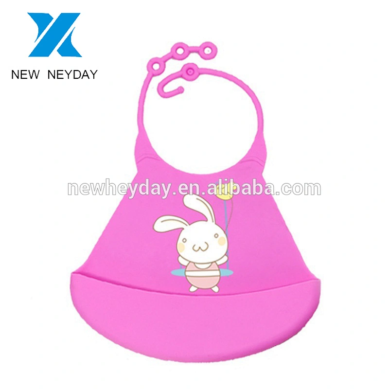 Baby  neck Bibs with pocket  silicone plastic  Feeding Baby Crumb catcher Wipeable,Waterproof Pocket Bibs Toddler