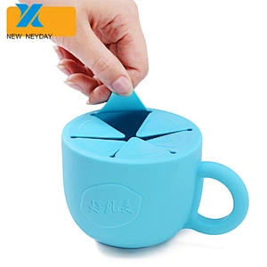 oem Food Grade Silicone Baby Spill-Proof Silicon  Snack Bowls  baby snack cup