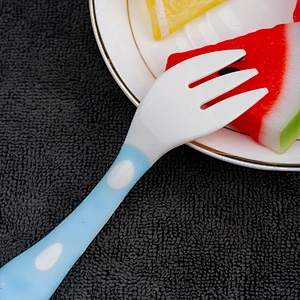 factory custom creative  baby spoon and fork set  silicone baby gift spoon fork