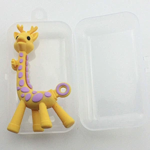 factory custom wholese  baby silicone teether giraffe  stock