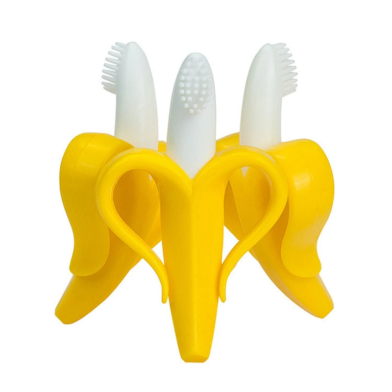 BPA FREE Funny cute safe food-grade silicone banana baby teether for Baby for feeding