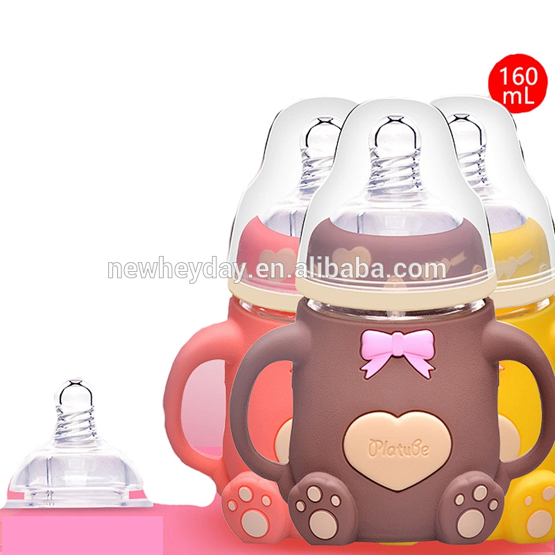 Factory custom wide neck  baby bottle silicone nipples