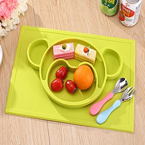 factory custom  silicone baby food plate  children's plate patient plate