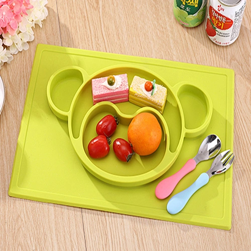 factory custom  silicone baby food plate  children's plate patient plate