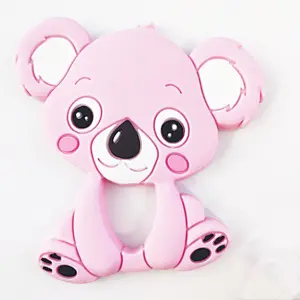 Non-Toxic BPA Free stocked gift  food grade koala silicone baby  soft teether   safe  silicone teether toys