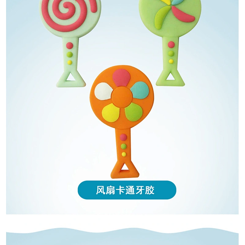 BPA free  Baby Soft Tip Silicone ice cream teether candy Teether custom