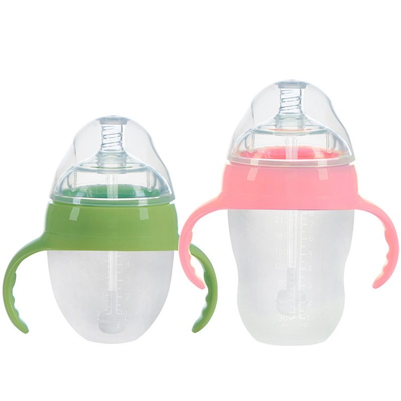 China factory supply new arrival  innovative product unbreakable  silicone baby  milk feeding bottles