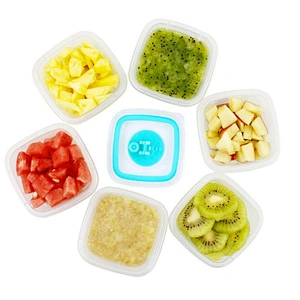 BPA Free  6 grid plastic  Microwavable  baby  food storage containers  for baby