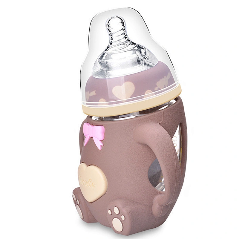 160ml bear design glass milk bottle stock bulk