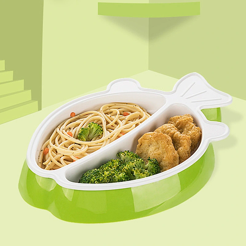 Integrated placemat ABS fish shape plate Children Baby Dinner Food Plate Snack Serving Dish silicone baby food freezer tray
