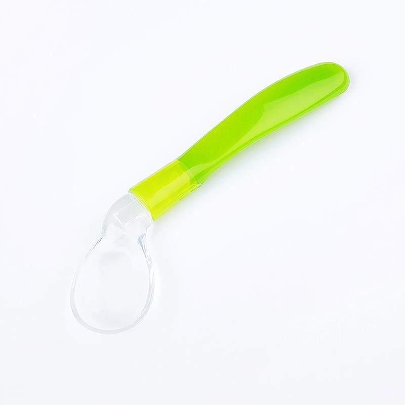 newest design  cute silicone spoon   bend   spoon  for baby