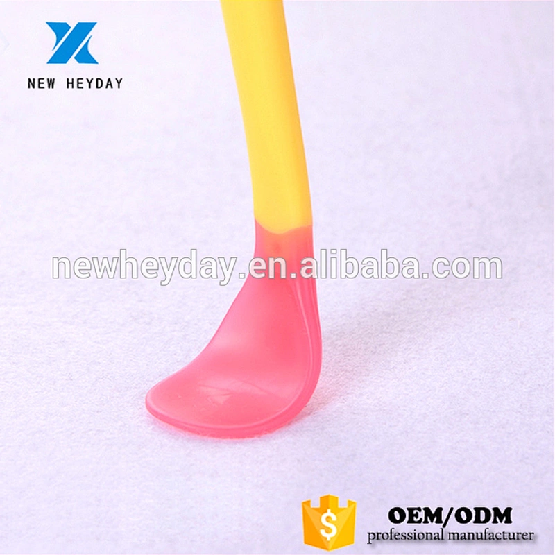 Temperature Color changing Silicone baby  kids fork knife and spoon set