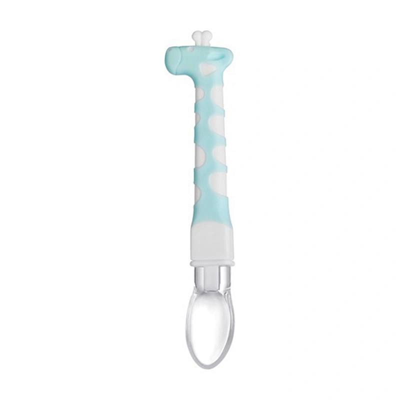 silicone baby spoon bottle  deer head desgin  soft baby spoon   custom
