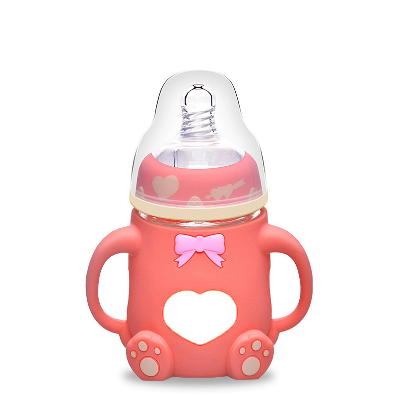 160ml bear design glass milk bottle stock bulk