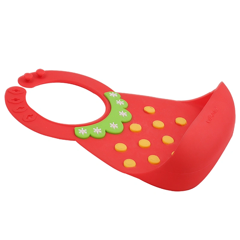 Fruit pattern Waterproof Baby Feeding Bibs Silicone Bibs Toddlers with Pocket Wide & Deep Food Crumb Catcher, Adjustable