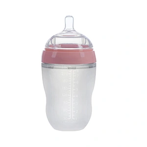 Factory available stock wholesale  silicone baby bottle wide neck silicone baby bottle