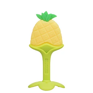 BPA FREE silicone training toy baby fruit teether