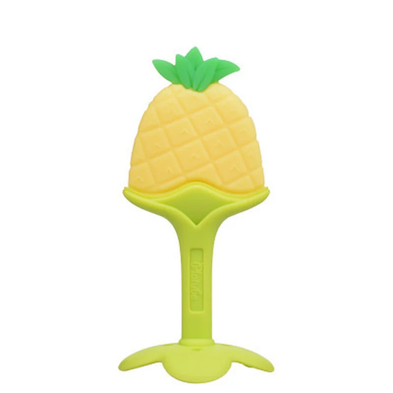 BPA FREE silicone training toy baby fruit teether