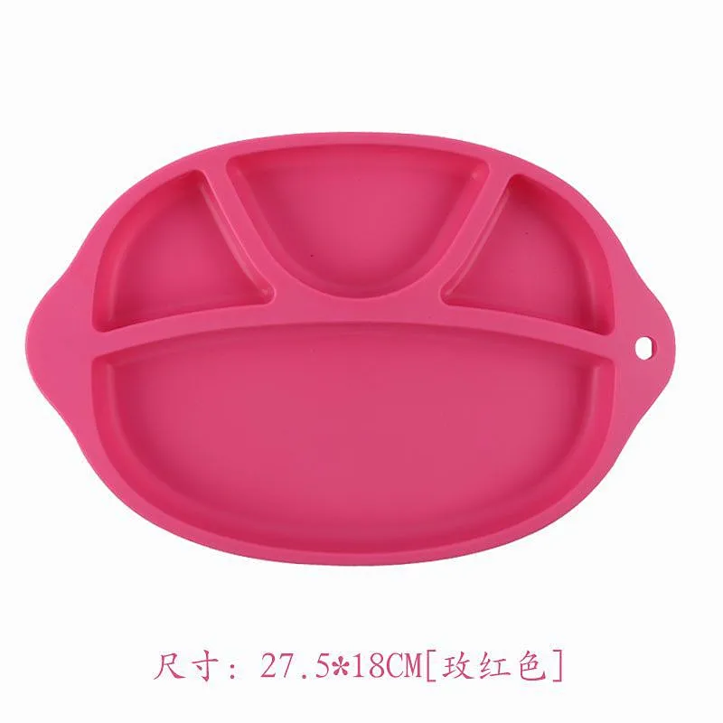 2019 Food Grade  customer kids round baby silicone placemat