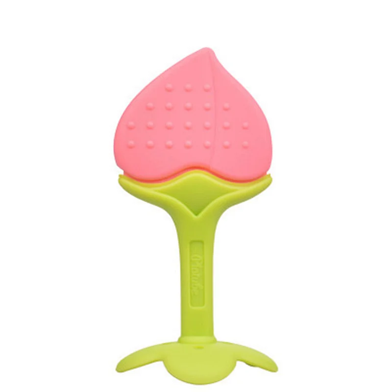BPA FREE silicone training toy baby fruit teether
