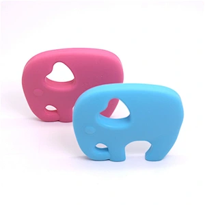Non-Toxic BPA Free elephant teether siliconesilicone baby carton animal soft teether