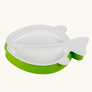 Integrated placemat ABS fish shape plate Children Baby Dinner Food Plate Snack Serving Dish silicone baby food freezer tray