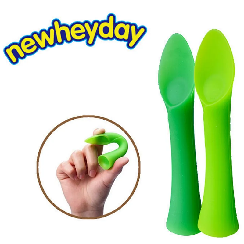 2019 Hot selling FDA bamboo silicone baby spoon