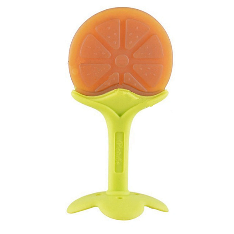 chews toy  baby teether   food grade silicone  toy fruit babi teether