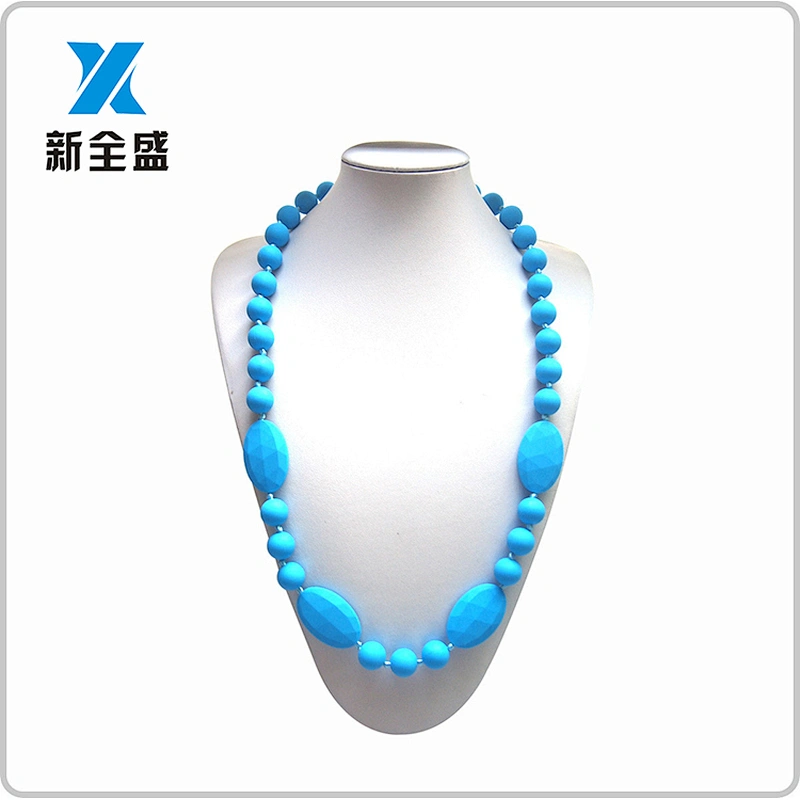 latest design african beads necklace jewelry sets  silicone chew necklace Teether Beads Wholesale custom