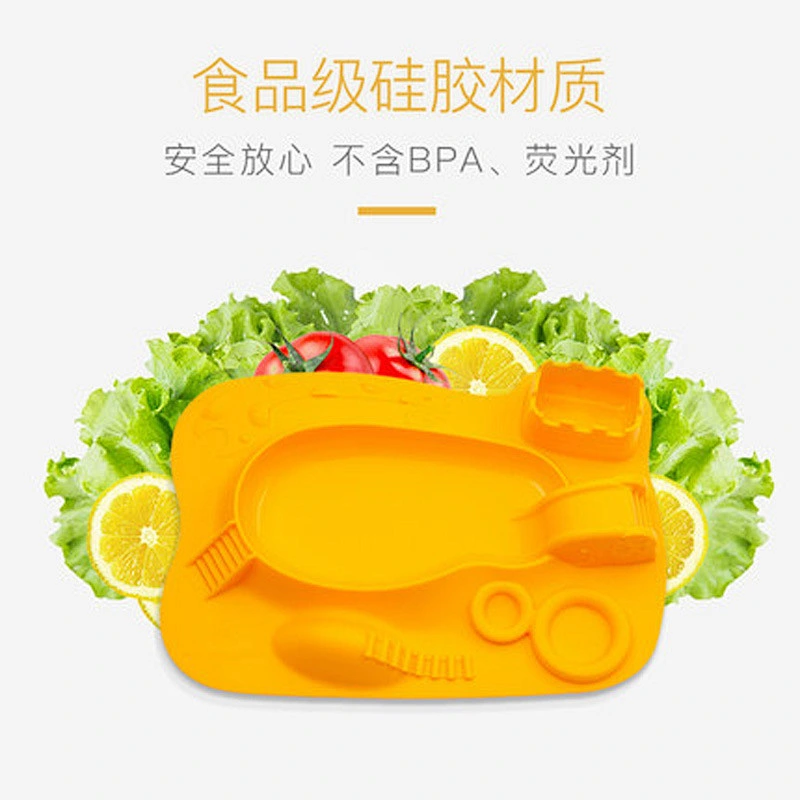 custom Portable Child interest Plate-Cartoon Amusement Park Food Tableware divided  tea cup and Snack Plate