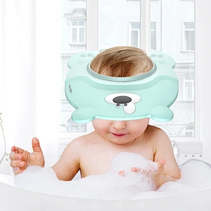 hot Factory direct sale  silicone shower waterproof  bath hair  cap for baby boy