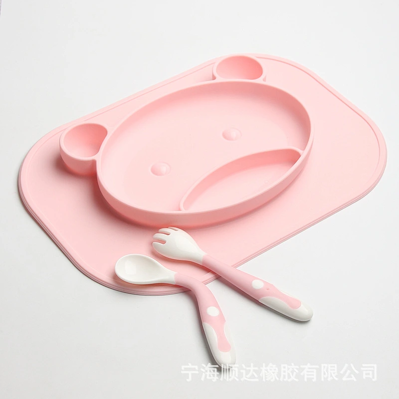 factory custom  silicone baby food storage  freezer  tray with clip-on lid  food serving food baby seat with tray