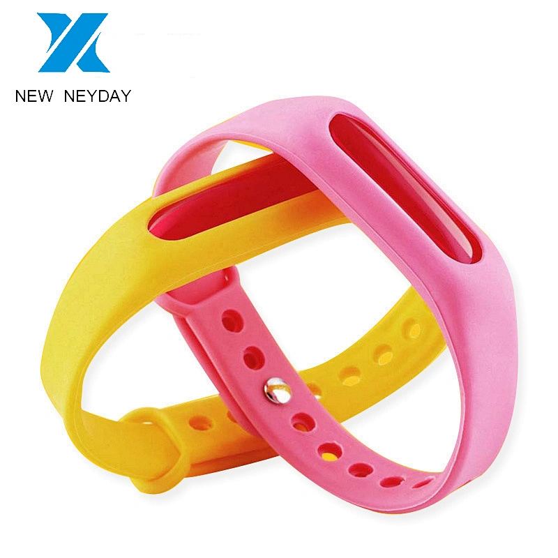 custom colors Silicone rubber Anti Mosquitono watch wristband logo